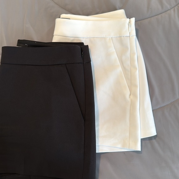 Two pairs of Express Shorts. Black and white. size 6. - Picture 6 of 7